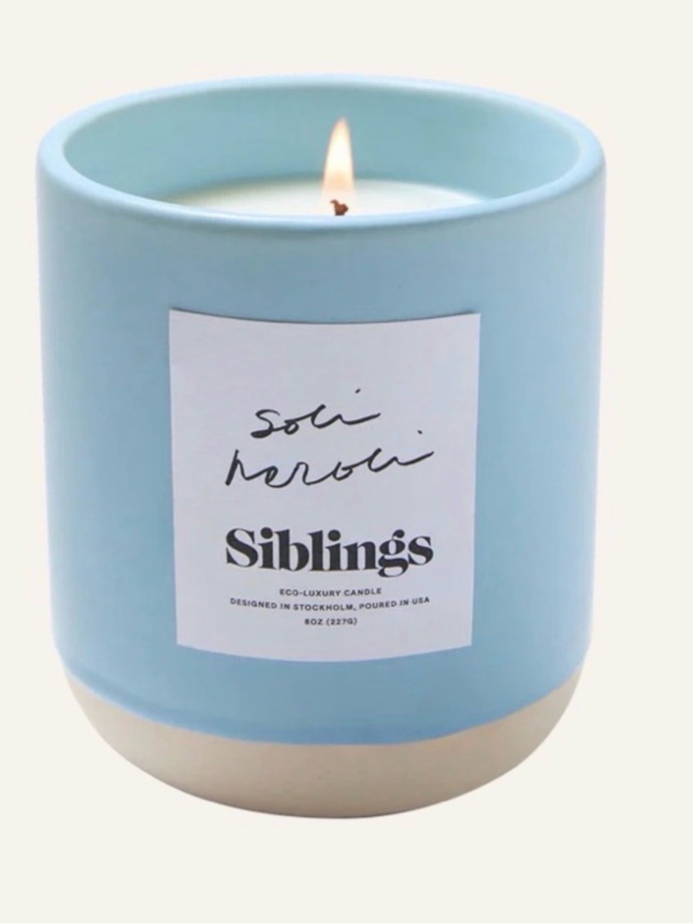 Soli Neroli Forever Candle by Siblings - Kraft Brown Box